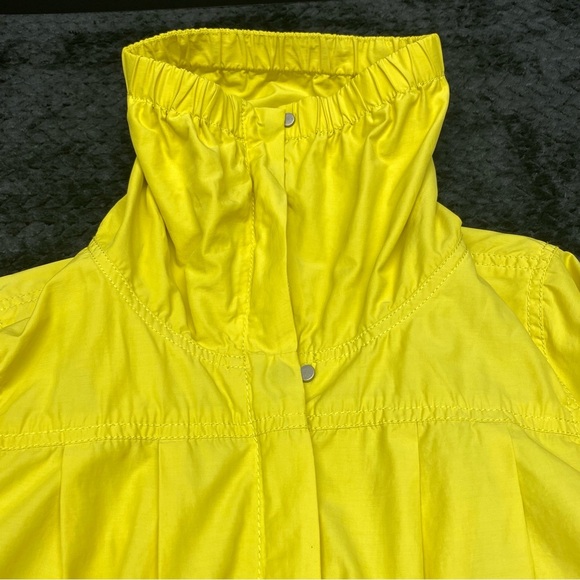 Eileen Fisher Anorak Rain Jacket Women’s SP Yellow Double Zipper Pockets - Picture 7 of 15